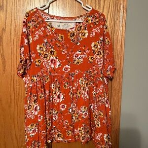 Floral babydoll style top